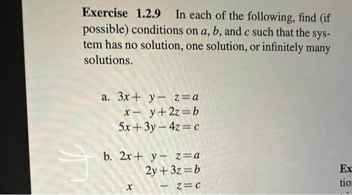 Solved Exercise 1.2.9 In each of the following, find (if | Chegg.com
