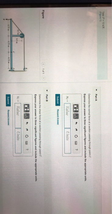 Solved Take P - 13 kN (Figure 1) Part A Determine the normal | Chegg.com