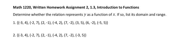 Solved Math 1220, Written Homework Assignment 2, 1.3, | Chegg.com