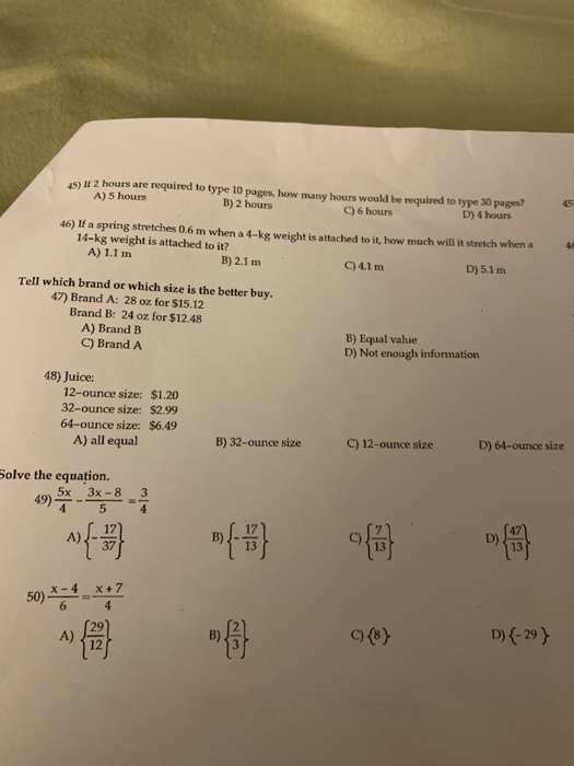 Solved 45 If 2 Hours Are Required To Type 10 Pages How 2 Hours Are Required To Type 10 Pages