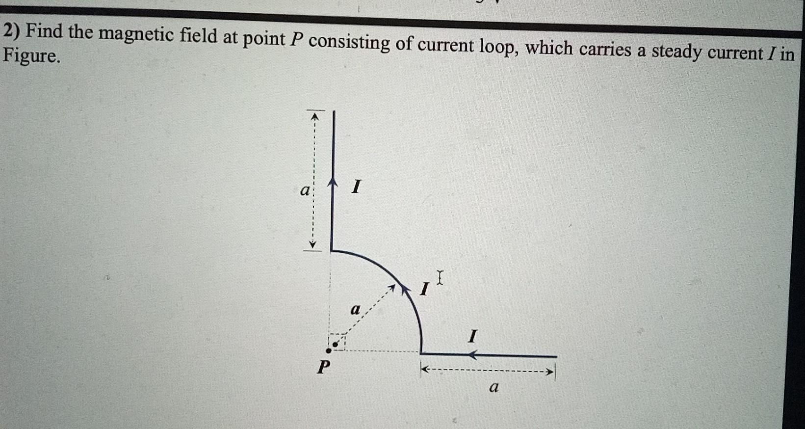 Solved 2) Find the magnetic field at point P consisting of | Chegg.com