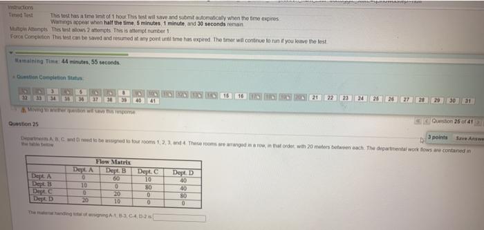 Solved instructions This test has a time limit of 1 hour | Chegg.com