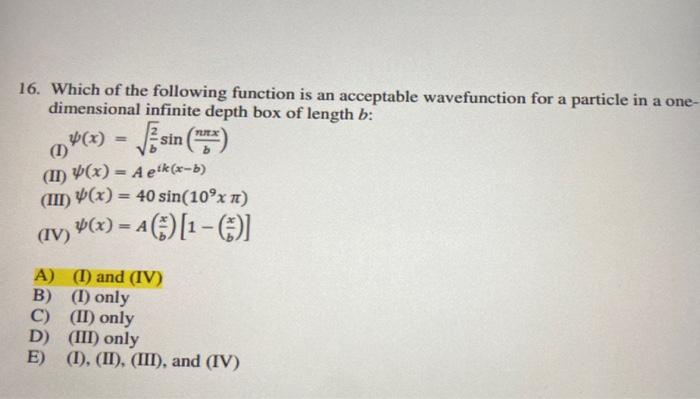 Solved 16. Which of the following function is an acceptable | Chegg.com