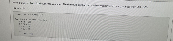Solved Write a program that asks the user for a number. Then | Chegg.com