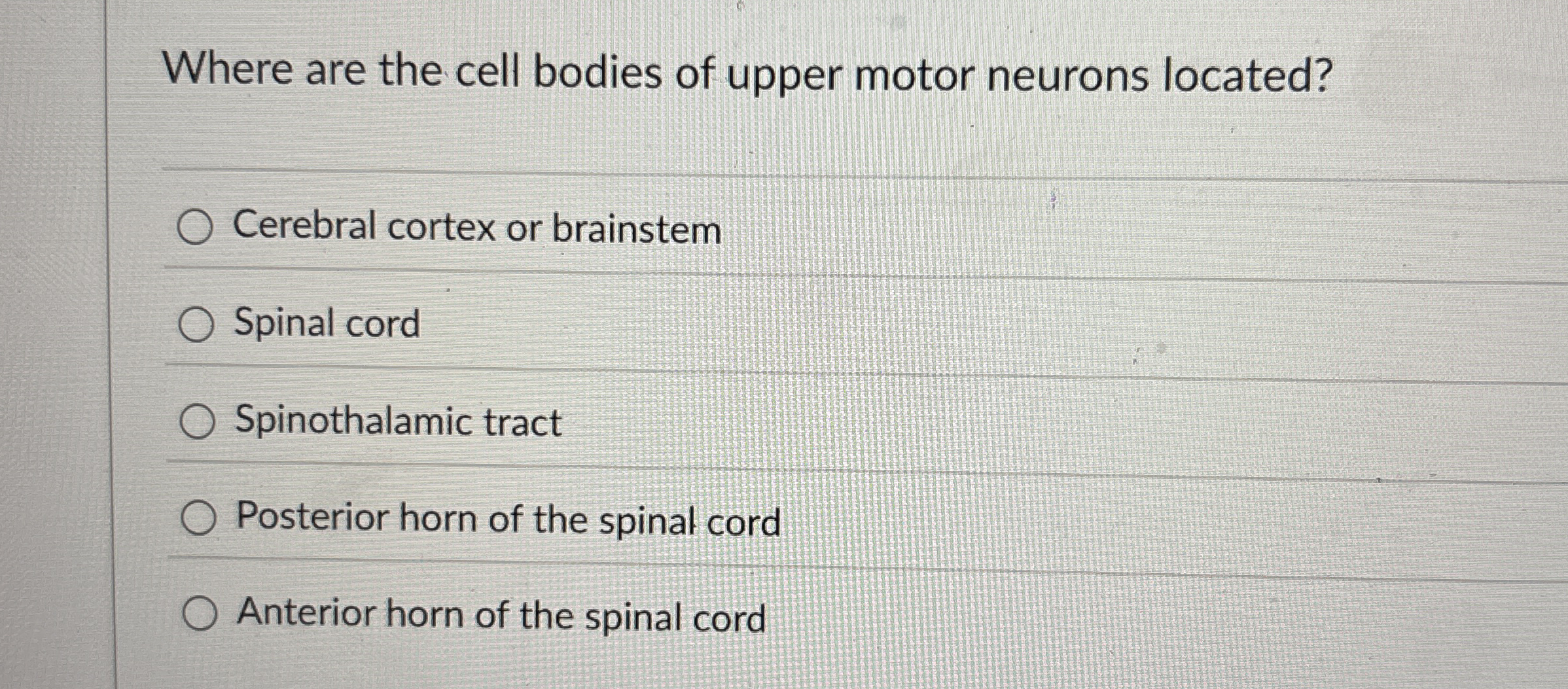 High Quality SOLUTION Where are the cell bodies of upper motor neurons ...