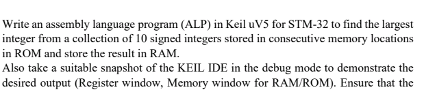 Solved Write an assembly language program (ALP) in Keil uV5 | Chegg.com