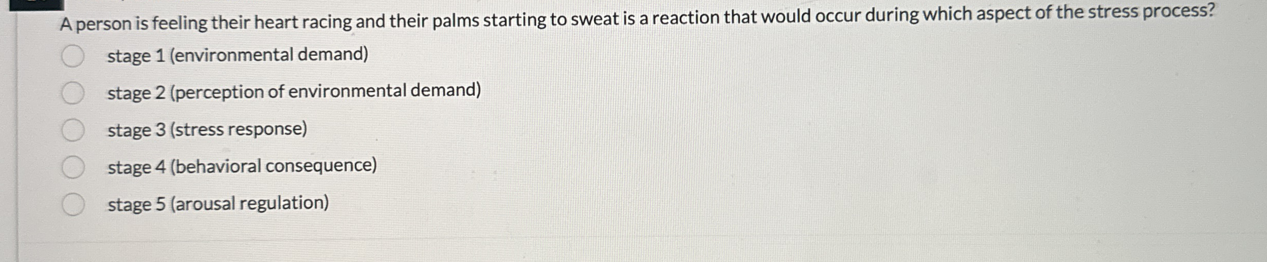 Solved A person is feeling their heart racing and their | Chegg.com