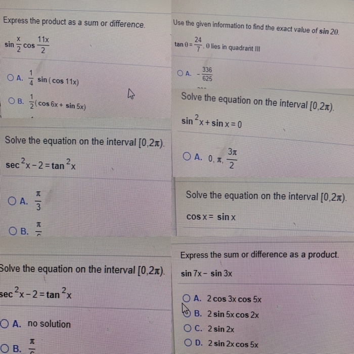 Solved Express the product as a sum or difference. Use the | Chegg.com