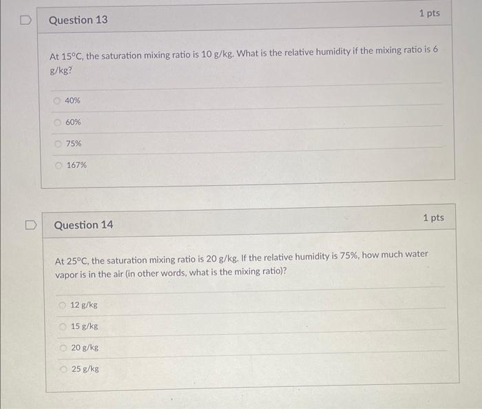 Solved If the amount of water vapor in the air remained the | Chegg.com