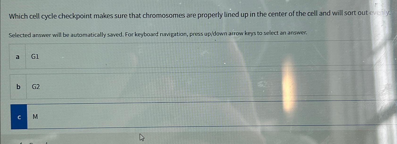 Solved Which cell cycle checkpoint makes sure that Biology Diagrams