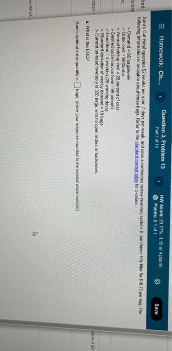Solved Homework: Ch... Question 3, Problem 13 Pa 10 of 10 HW | Chegg.com