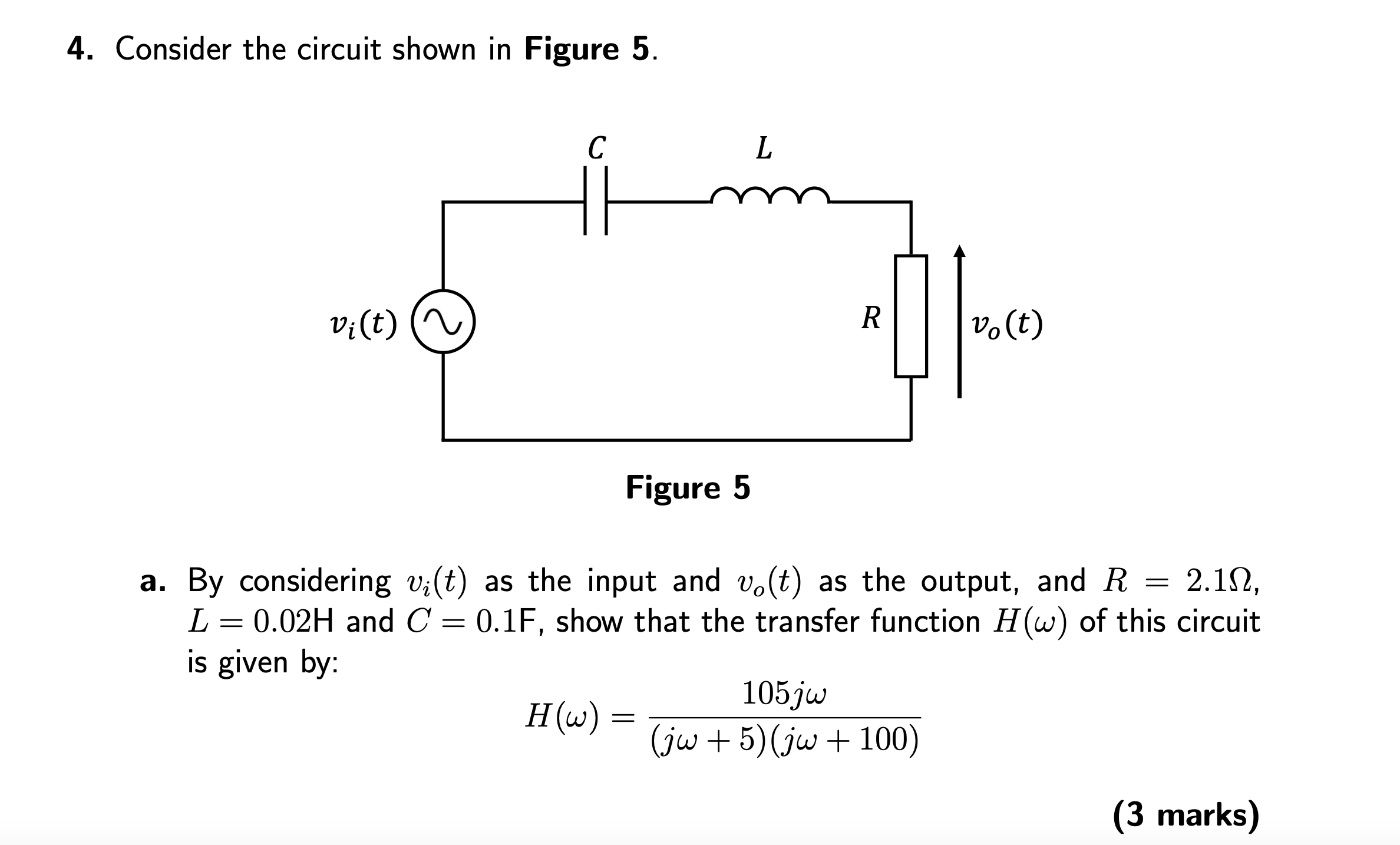 Solved Consider the circuit shown in Figure 5.a. ﻿By | Chegg.com