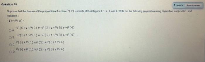 Solved Question 15 1 points Save Answer Suppose that the | Chegg.com