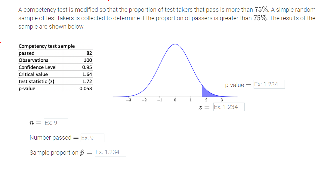 Solved A competency test is modified so that the proportion | Chegg.com