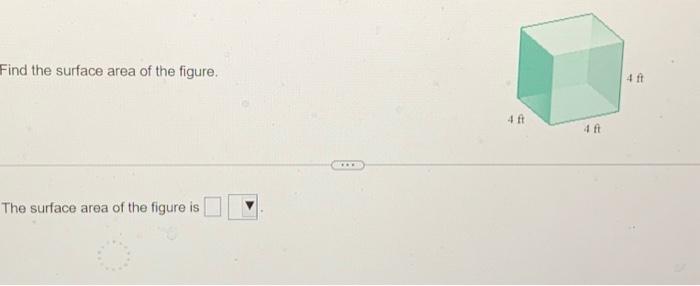 Solved Find the surface area of the figure. The surface area | Chegg.com