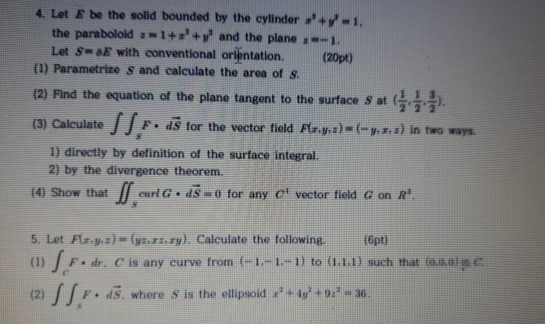 4 Let E Be The Solid Bounded By The Cylinder P 7 Chegg Com