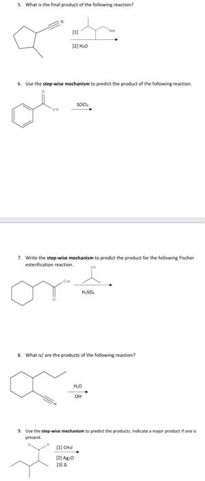 Solved 1. Use the step-wise mechanism to predict the product | Chegg.com