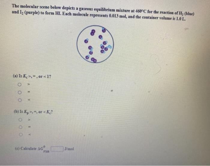 Solved The Molecular Scene Below Depicts A Gaseous