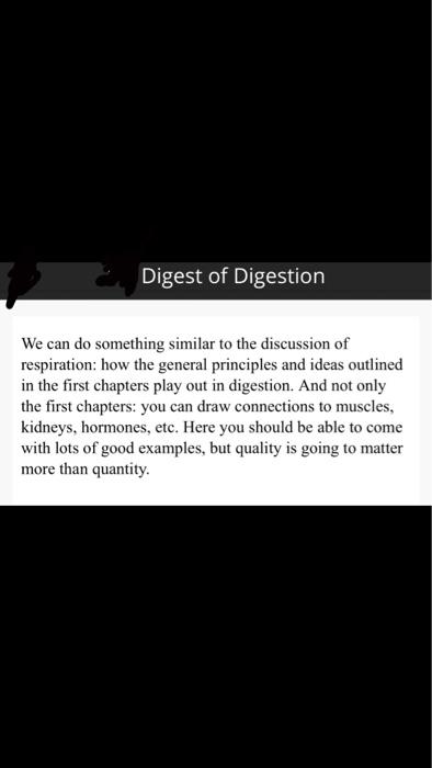 Solved Digest of Digestion We can do something similar to | Chegg.com