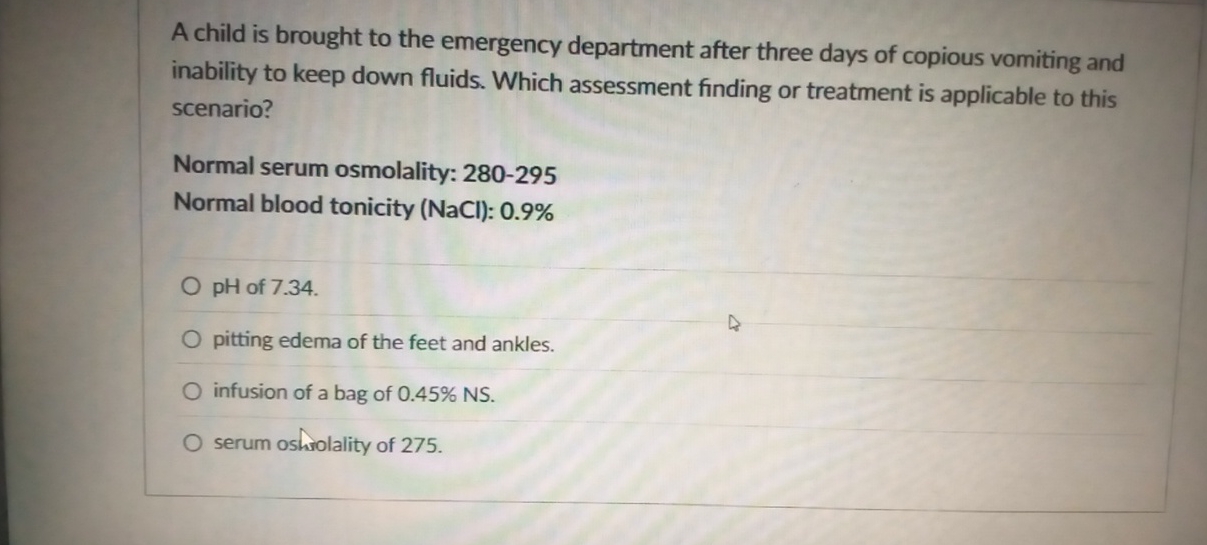 A child is brought to the emergency department after | Chegg.com