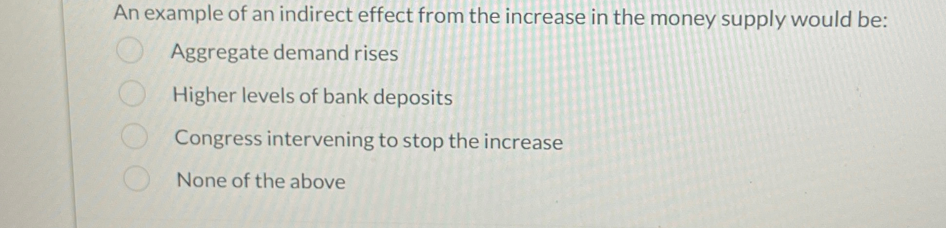 Solved An example of an indirect effect from the increase in | Chegg.com