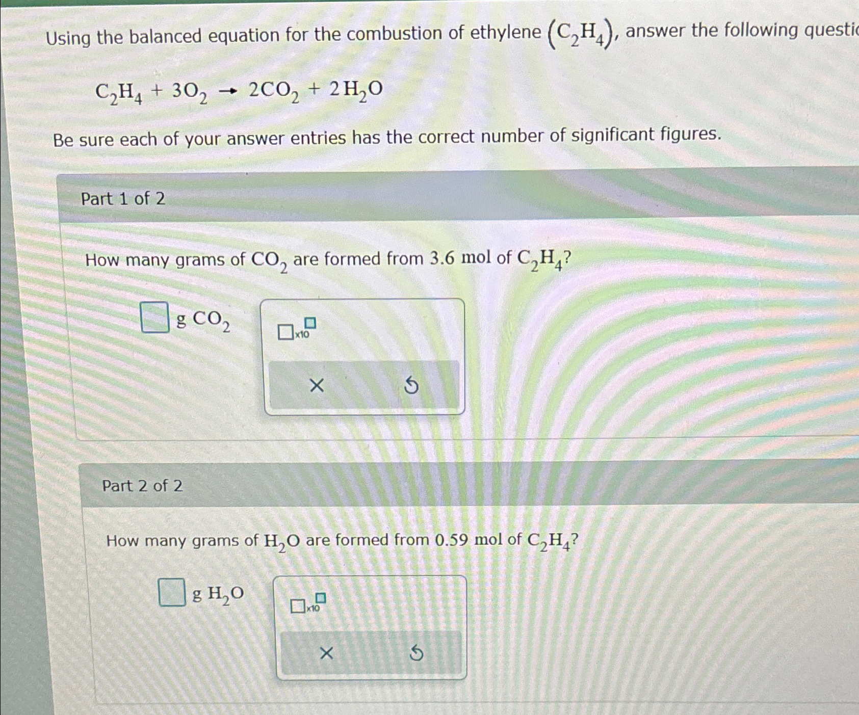 Solved Using the balanced equation for the combustion of | Chegg.com