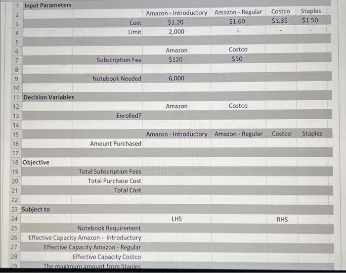 You can download the problem statement and the excel | Chegg.com