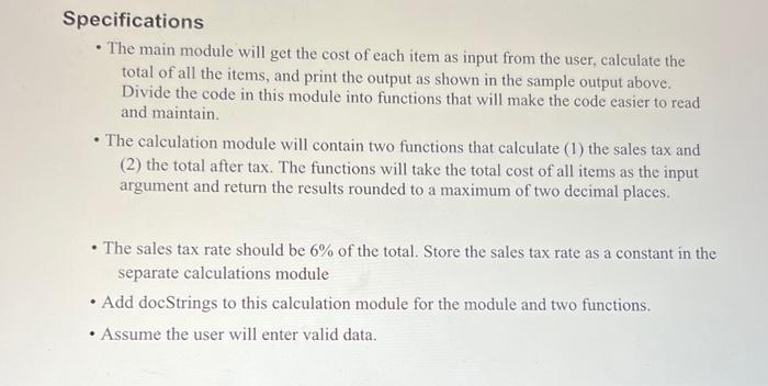 Solved Chapter 04 Sales Tax Calculator Create a program that | Chegg.com