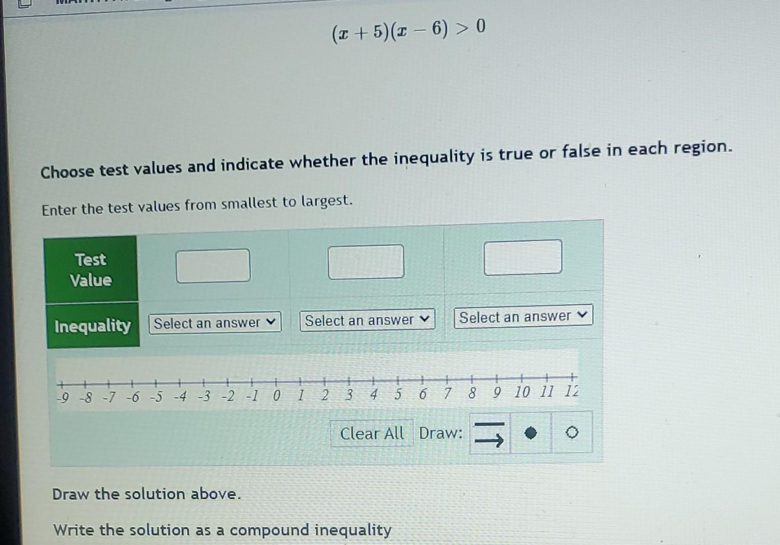 Solved C Choose Test Values And Indicate Whethe solved-c-choose-test-values-and-indicate-whethe