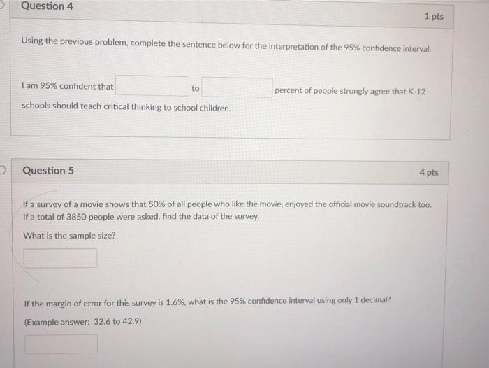 Solved Question 4 1 Pts Using The Previous Problem, Complete | Chegg.com