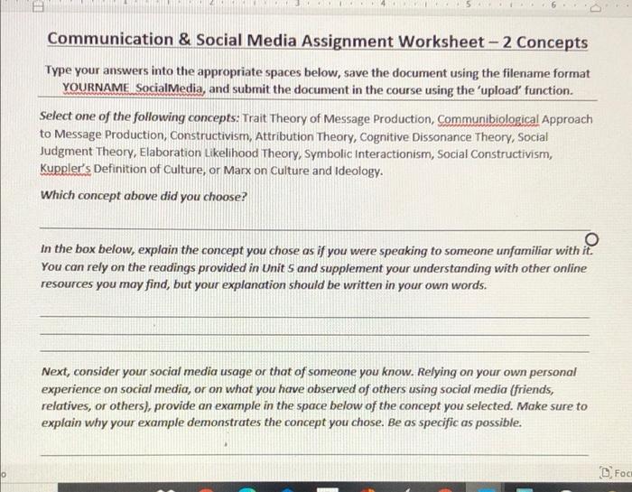 assignment on communication media