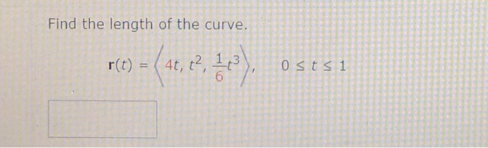 Solved Find The Length Of The Curve Rt 4t T2 143 1872