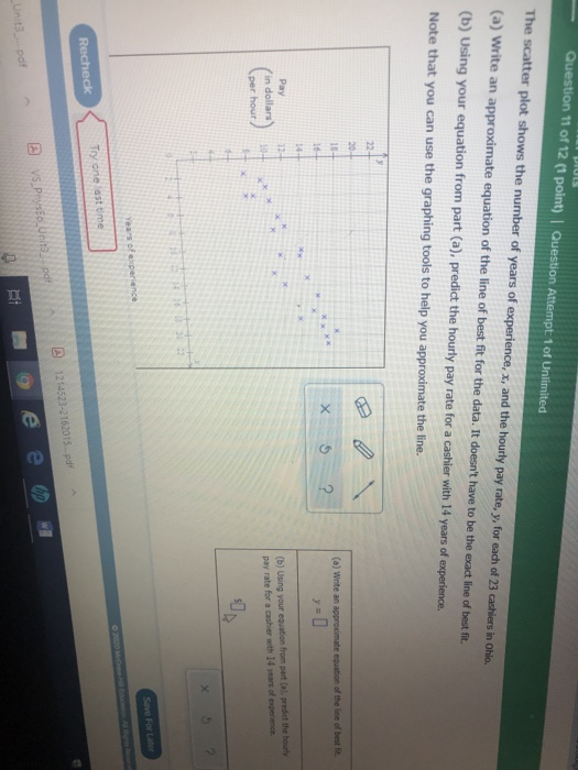Solved Question 11 of 12 (1 point) | Question Attempt 1 of | Chegg.com