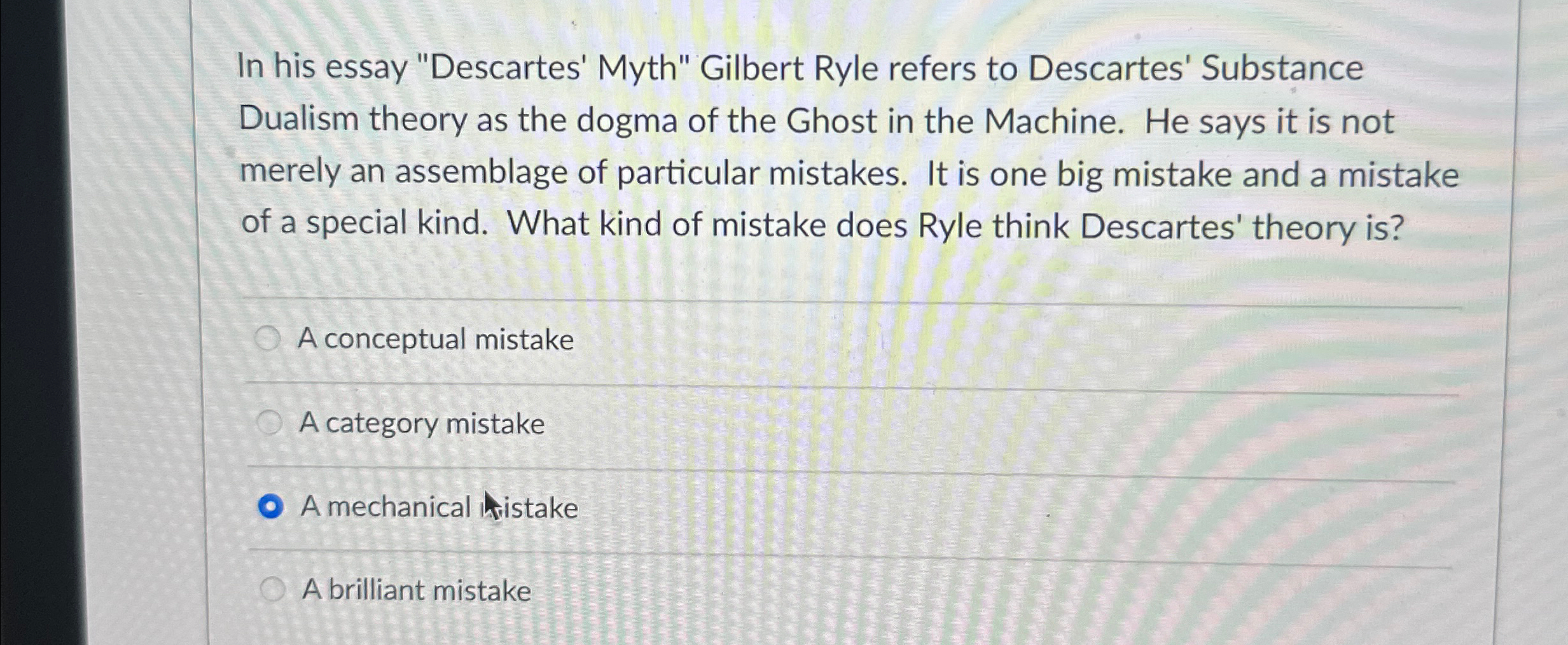 Solved In his essay 