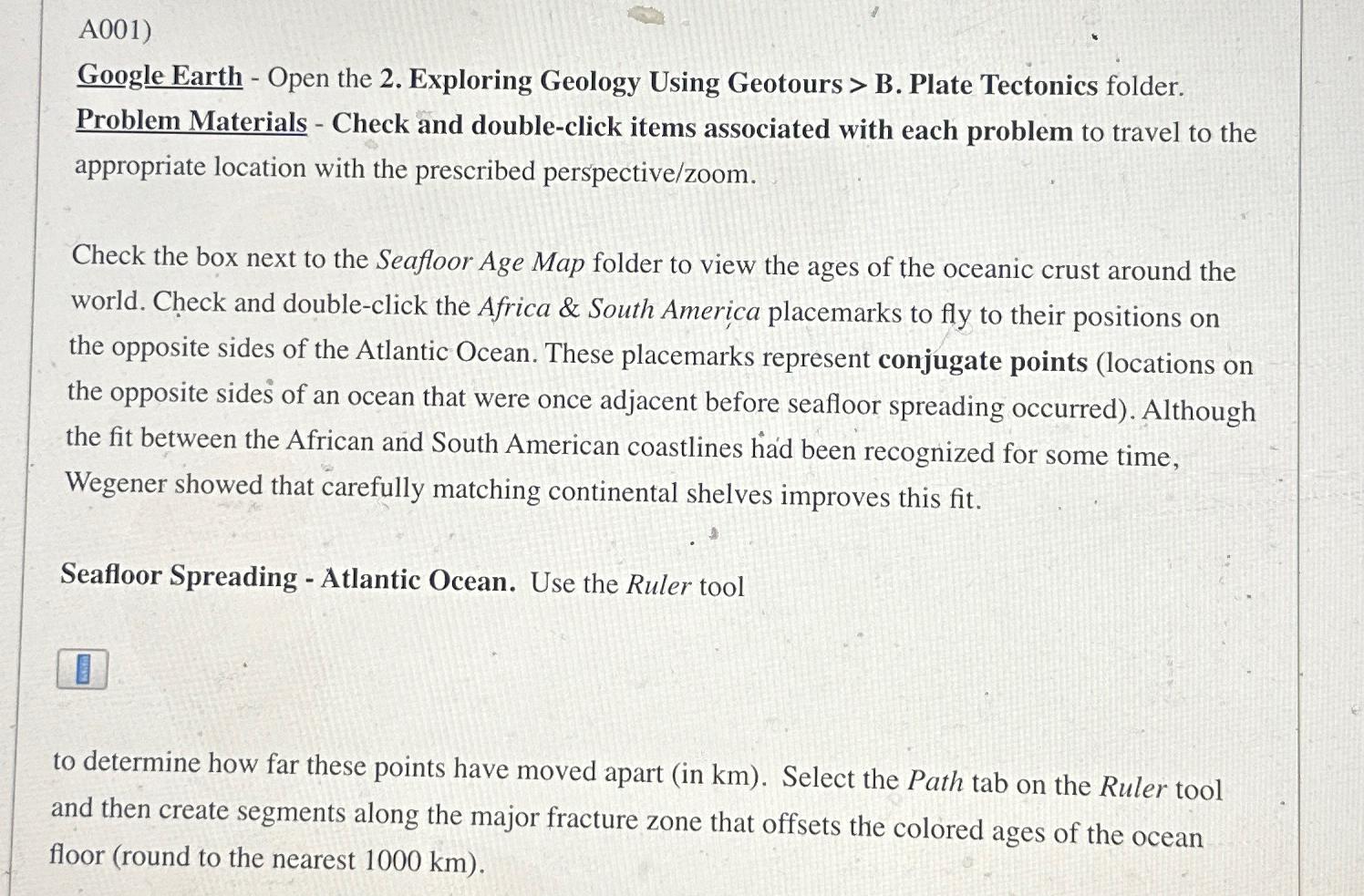 Solved Google Earth - ﻿Open the 2. ﻿Exploring Geology Using | Chegg.com