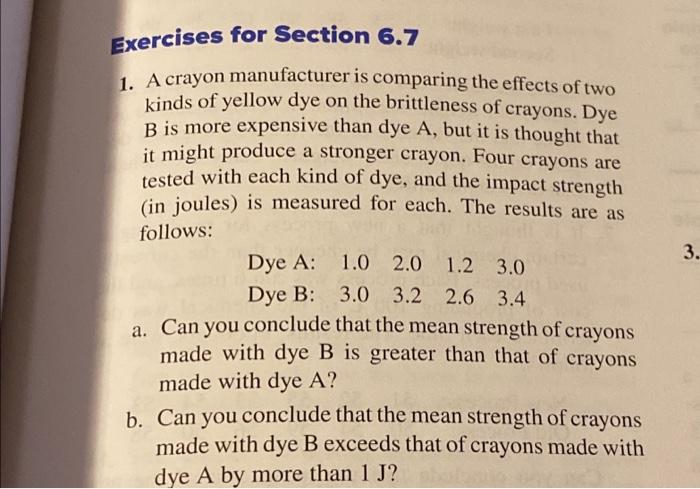 Solved Exercises for Section 6.7 1. A crayon manufacturer is | Chegg.com