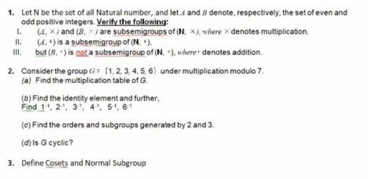 Solved 1. Let N be the set of all Natural number, and let A | Chegg.com