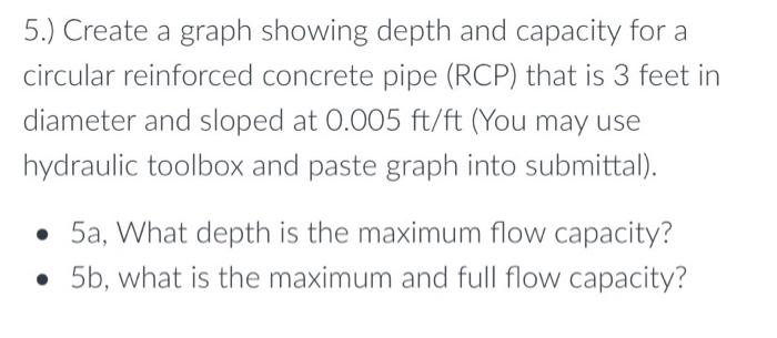 5.) Create a graph showing depth and capacity for a | Chegg.com