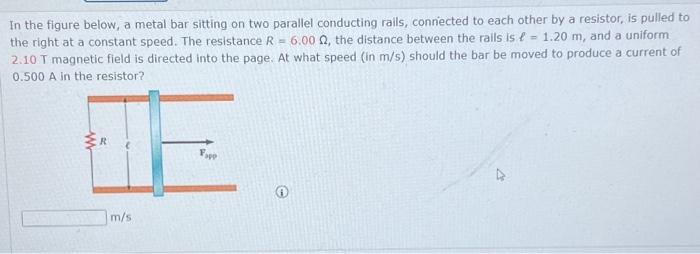 Solved In the figure below, a metal bar sitting on two | Chegg.com