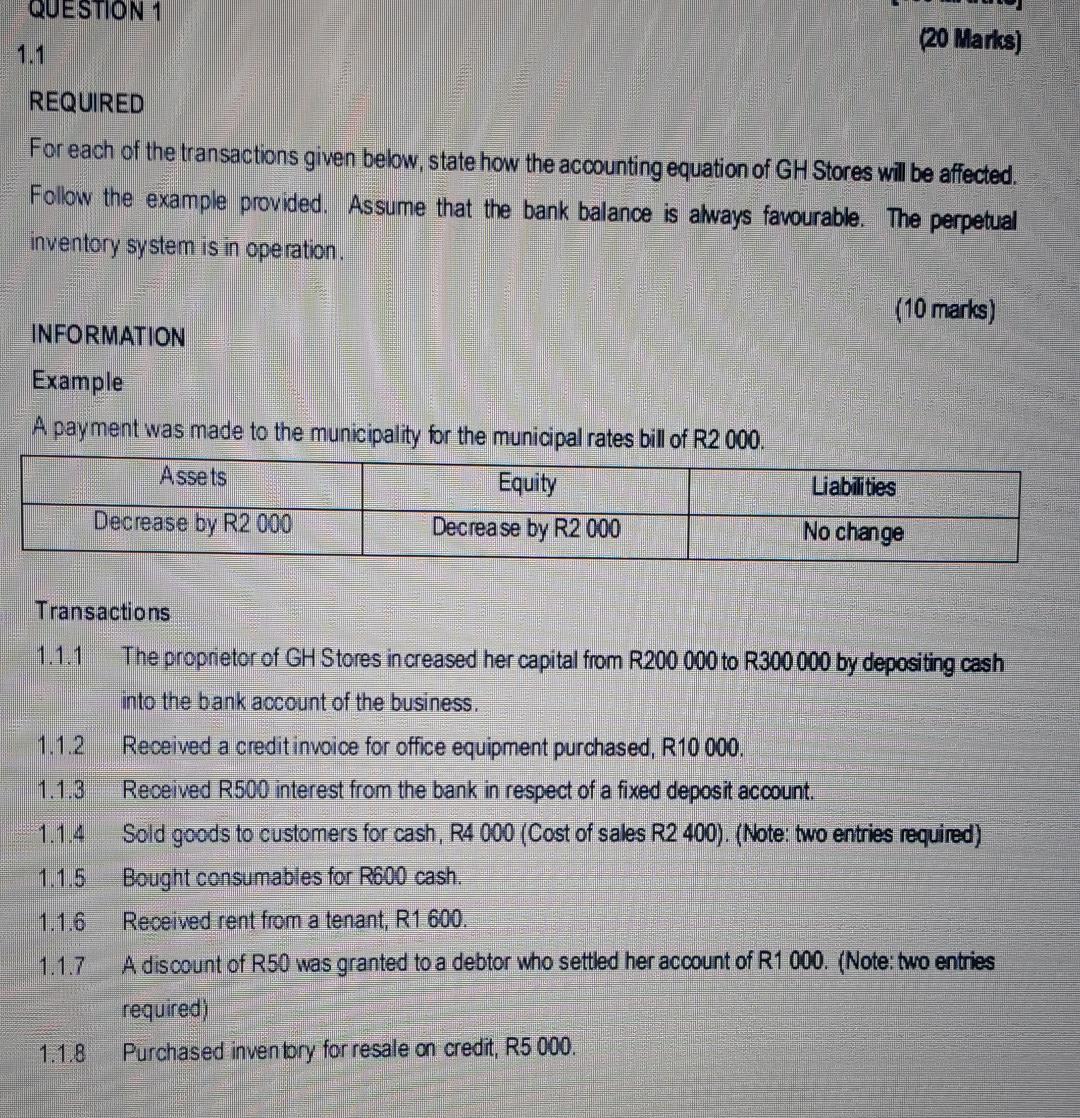 Solved REQUIRED For each of the transactions given below, | Chegg.com