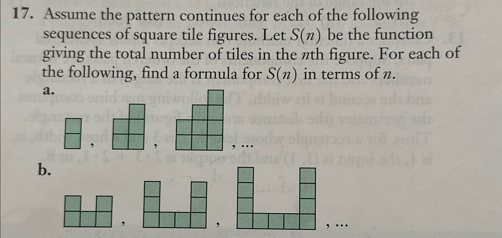 Solved Assume the pattern continues for each of the | Chegg.com