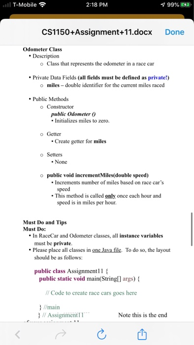 ll T-Mobile 2:17 PM 198% E2 CS1150+Assignment+1 | Chegg.com