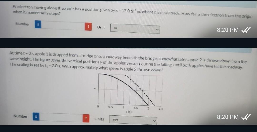 Solved An electron moving along the x axis has a position | Chegg.com