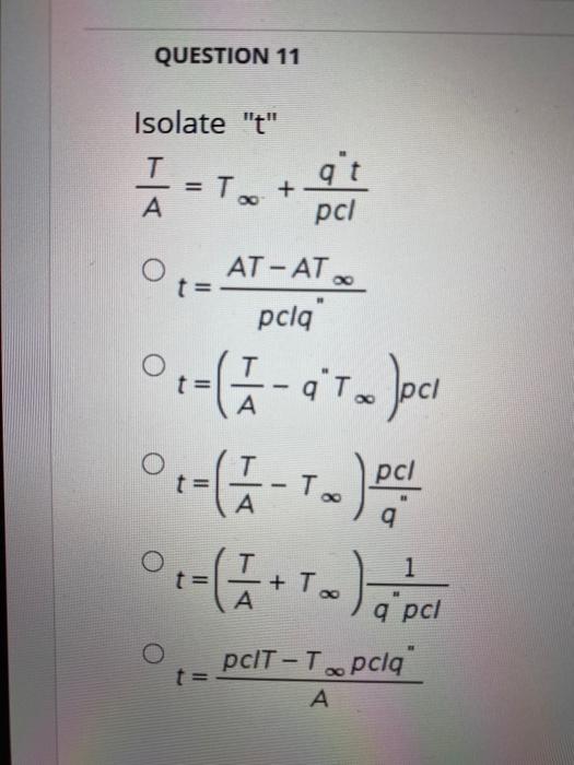 Solved Question 11 1 I To Isolate T O T A Pel Ot A Chegg Com