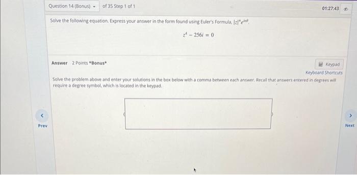 Solve the following equation. Express your answer in | Chegg.com