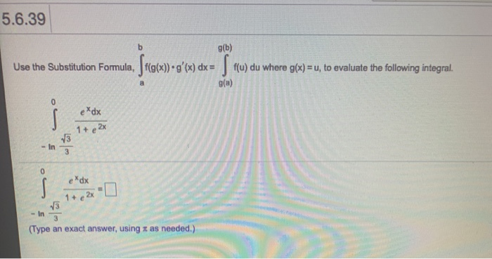 Solved 5.6.39 G(b) Use The Substitution Formula, F(g(x)) • | Chegg.com