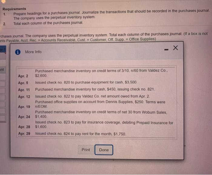 Solved Need some help with this purchase Journal thank | Chegg.com