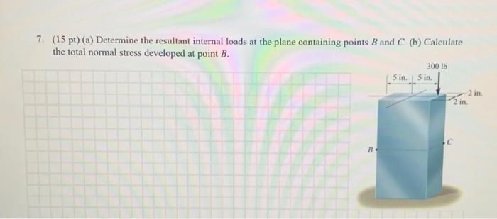 Solved (15 pt) (a) Determine the resultant internal loads at | Chegg.com