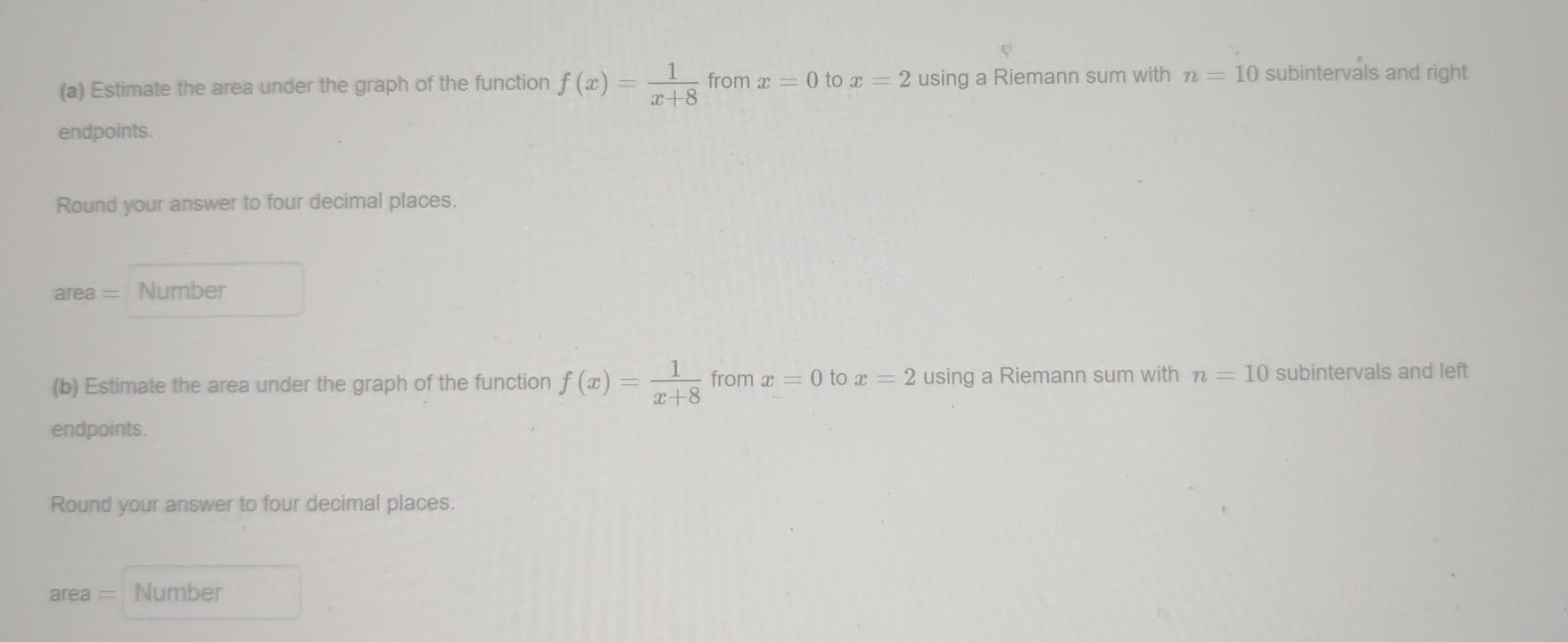 Solved A Estimate The Area Under The Graph Of The Function 0963