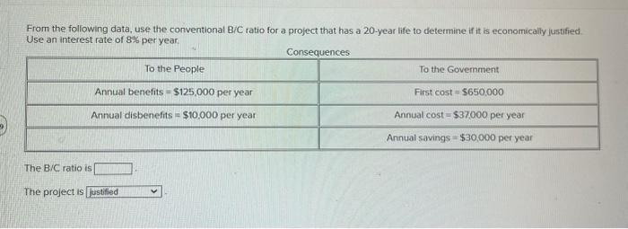 Solved From The Following Data, Use The Conventional B/C | Chegg.com